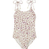 Savanna Leopard Print One-Piece Swimsuit, Purple - One Pieces - 1 - thumbnail