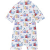 Cuba Short Sleeve Swimsuit, Multicolors - One Pieces - 2