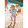 Cuba Short Sleeve Swimsuit, Multicolors - One Pieces - 4