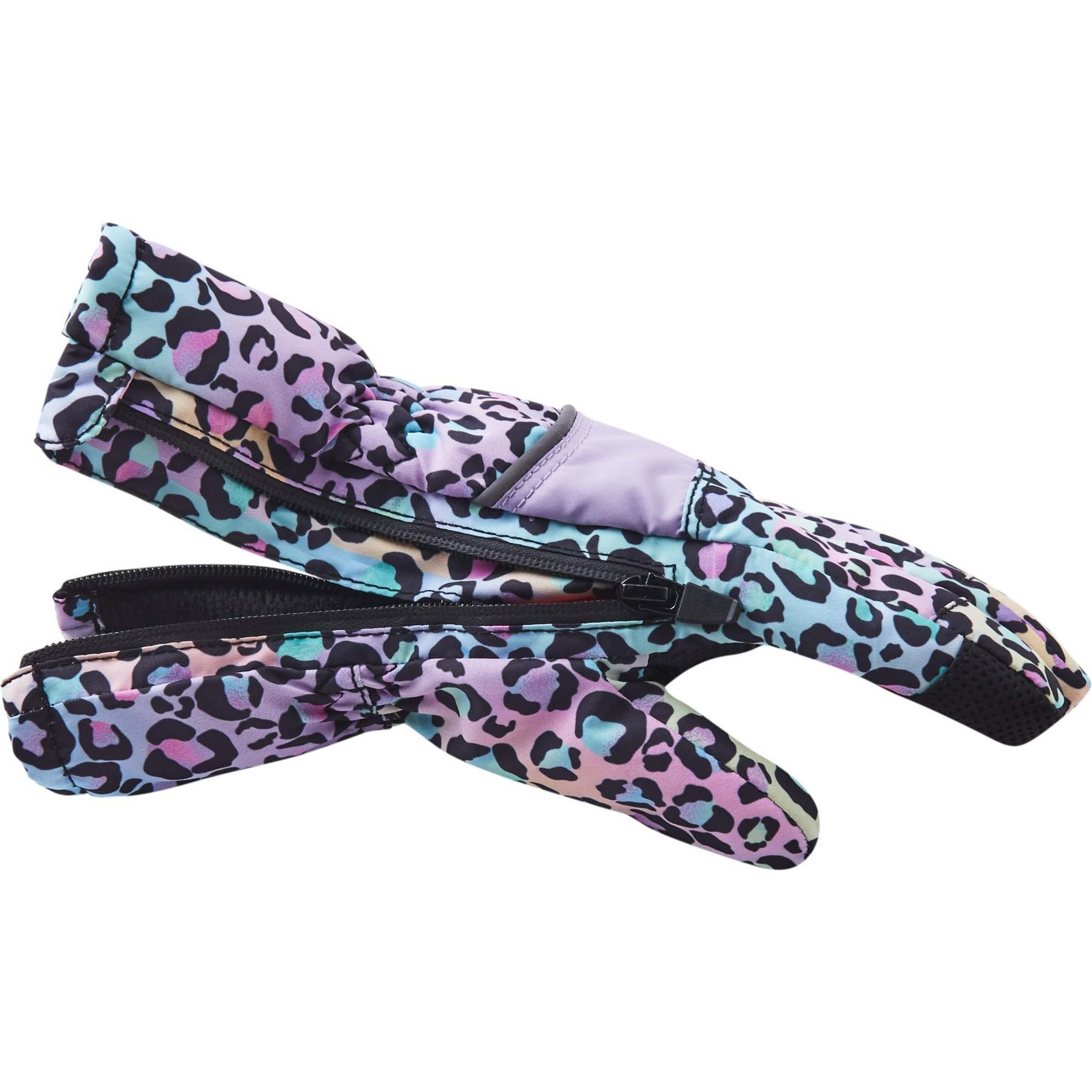 Winter & Ski Glove, Purple And Leopard Print - Gloves - 1