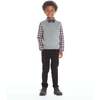 Holiday Checked Full Sleeve 4-Piece Sweater Set, Grey - Mixed Apparel Set - 2