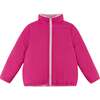 Rainbow Star Reversible Sherpa Bomber Jacket, Pink - Coats - 3
