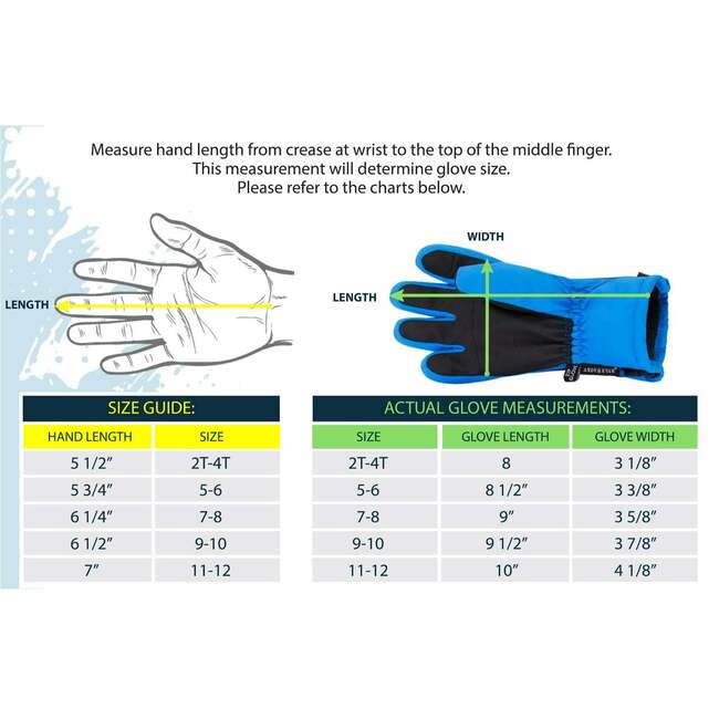 Winter & Ski Glove, Aqua Hearts - Gloves - 3