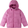 Teisko Down Jacket With Detachable Hood, Cold Pink - Jackets - 3 - thumbnail