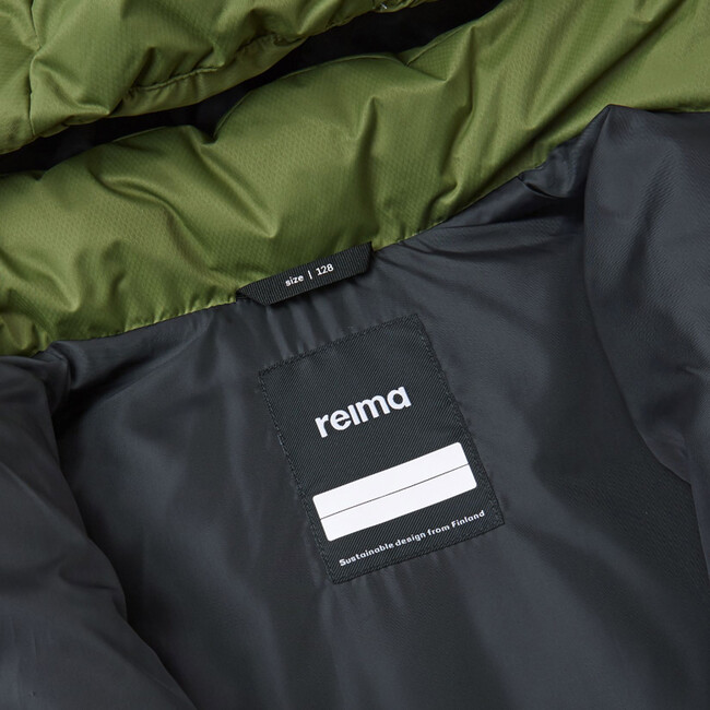Teisko Down Jacket With Detachable Hood, Khaki Green - Jackets - 5