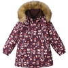 Muhvi Reimatec Winter Jacket With Detachable Faux Fur Trim Hood, Deep Purple - Fur & Faux Fur Coats - 1 - thumbnail
