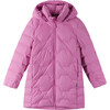 Loimaa Two-Way Zipper Down Jacket With Detachable Hood, Cold Pink - Jackets - 1 - thumbnail