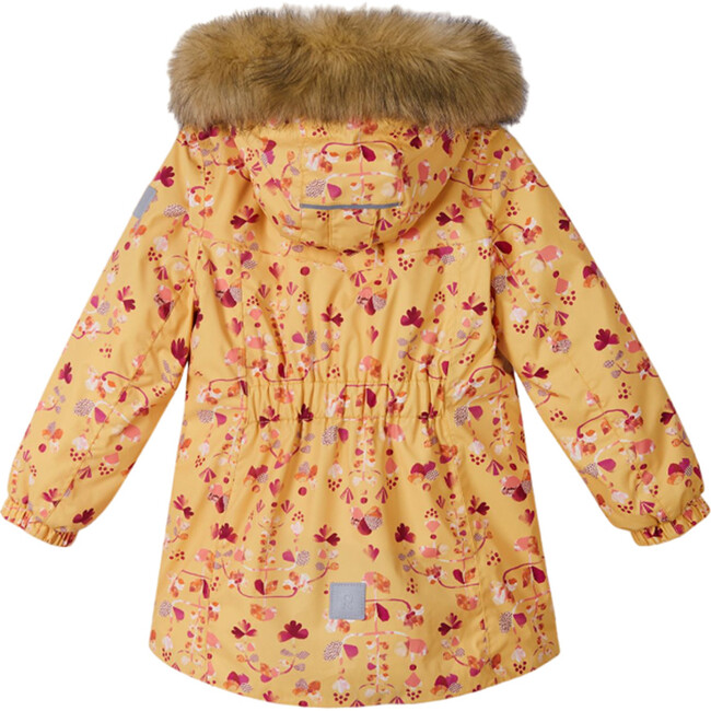 Muhvi Reimatec Winter Jacket With Detachable Faux Fur Trim Hood, Amber Yellow - Fur & Faux Fur Coats - 2