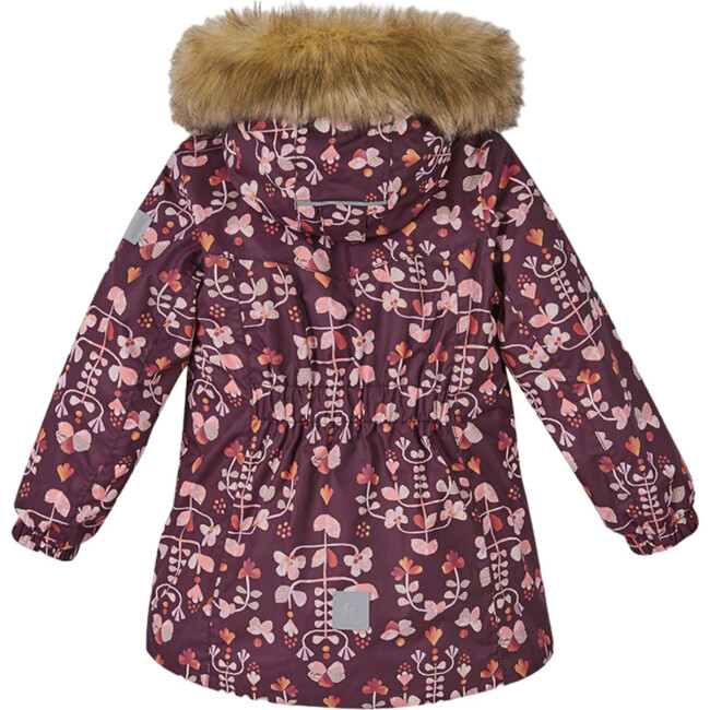 Muhvi Reimatec Winter Jacket With Detachable Faux Fur Trim Hood, Deep Purple - Fur & Faux Fur Coats - 2