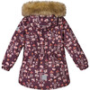 Muhvi Reimatec Winter Jacket With Detachable Faux Fur Trim Hood, Deep Purple - Fur & Faux Fur Coats - 2 - thumbnail