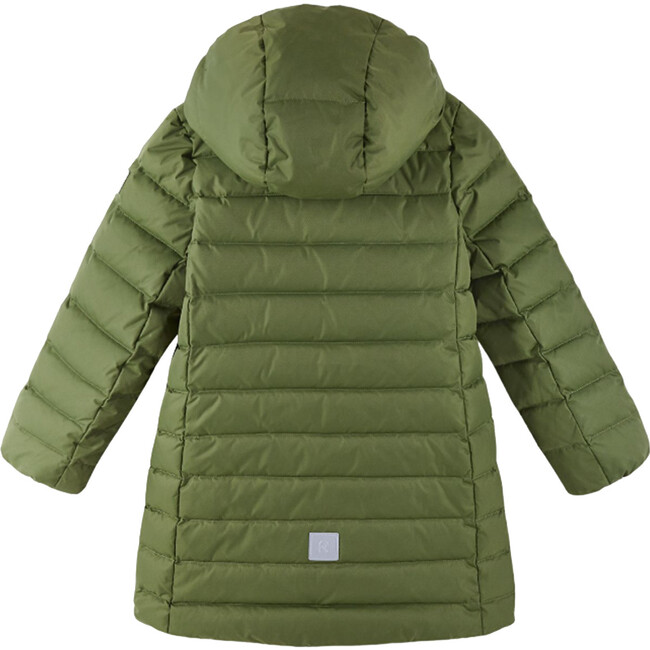 Loimaa Two-Way Zipper Down Jacket With Detachable Hood, Khaki Green - Jackets - 2