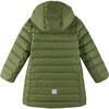Loimaa Two-Way Zipper Down Jacket With Detachable Hood, Khaki Green - Jackets - 2 - thumbnail