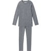 Kinsei Merino Wool Base-Layer Set, Melange Grey - Mixed Apparel Set - 1 - thumbnail