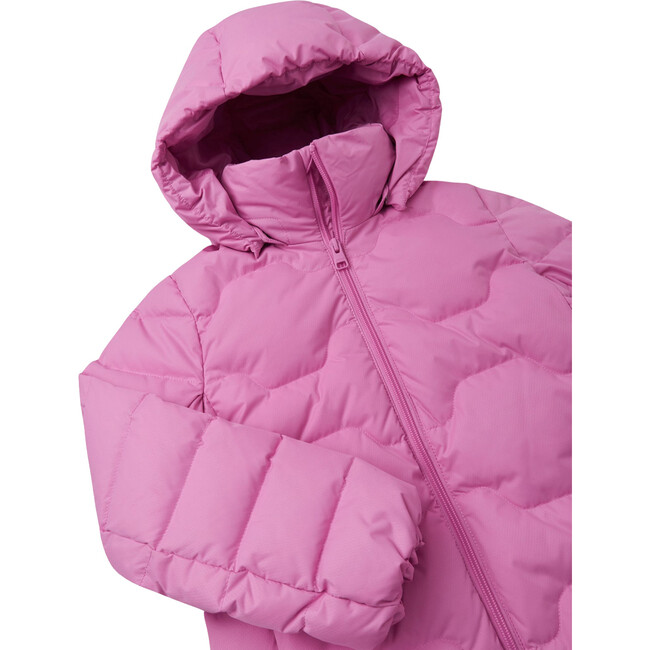 Loimaa Two-Way Zipper Down Jacket With Detachable Hood, Cold Pink - Jackets - 4