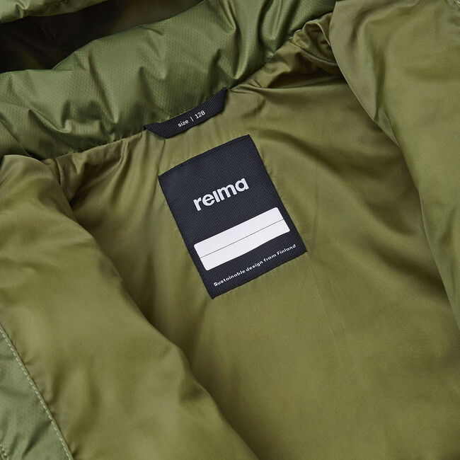 Loimaa Two-Way Zipper Down Jacket With Detachable Hood, Khaki Green - Jackets - 5