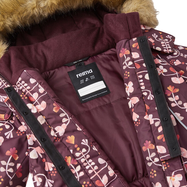 Muhvi Reimatec Winter Jacket With Detachable Faux Fur Trim Hood, Deep Purple - Fur & Faux Fur Coats - 6