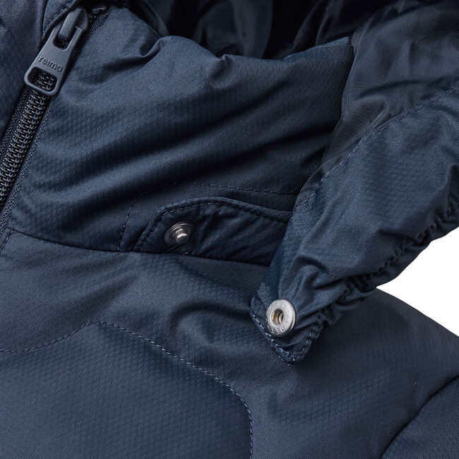 Loimaa Two-Way Zipper Down Jacket With Detachable Hood, Navy - Jackets - 7