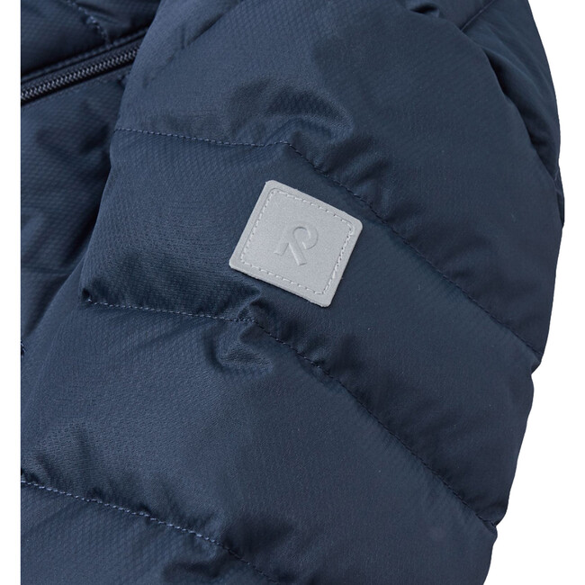 Loimaa Two-Way Zipper Down Jacket With Detachable Hood, Navy - Jackets - 8