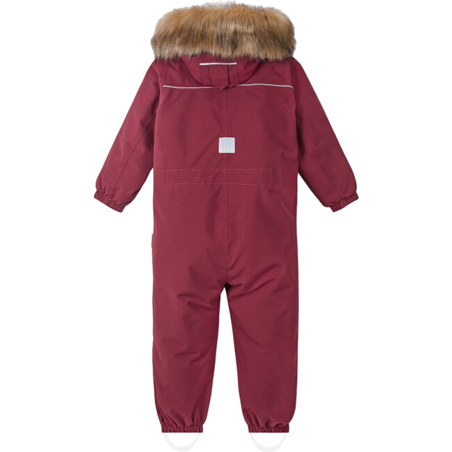 Stavanger Reimatec Winter Snowsuit With Detachable Faux Fur Trim Hood, Jam Red - Snowsuits - 2