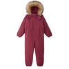 Stavanger Reimatec Winter Snowsuit With Detachable Faux Fur Trim Hood, Jam Red - Snowsuits - 3 - thumbnail