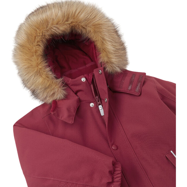 Stavanger Reimatec Winter Snowsuit With Detachable Faux Fur Trim Hood, Jam Red - Snowsuits - 4