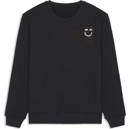 The Jackie Embroidered Logo Full Sleeve Sweatshirt, Black
