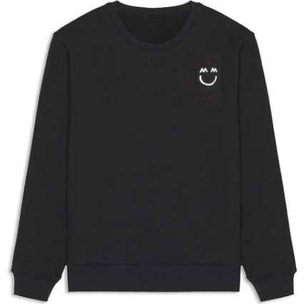The Jackie Embroidered Logo Full Sleeve Sweatshirt, Black - Sweatshirts - 1