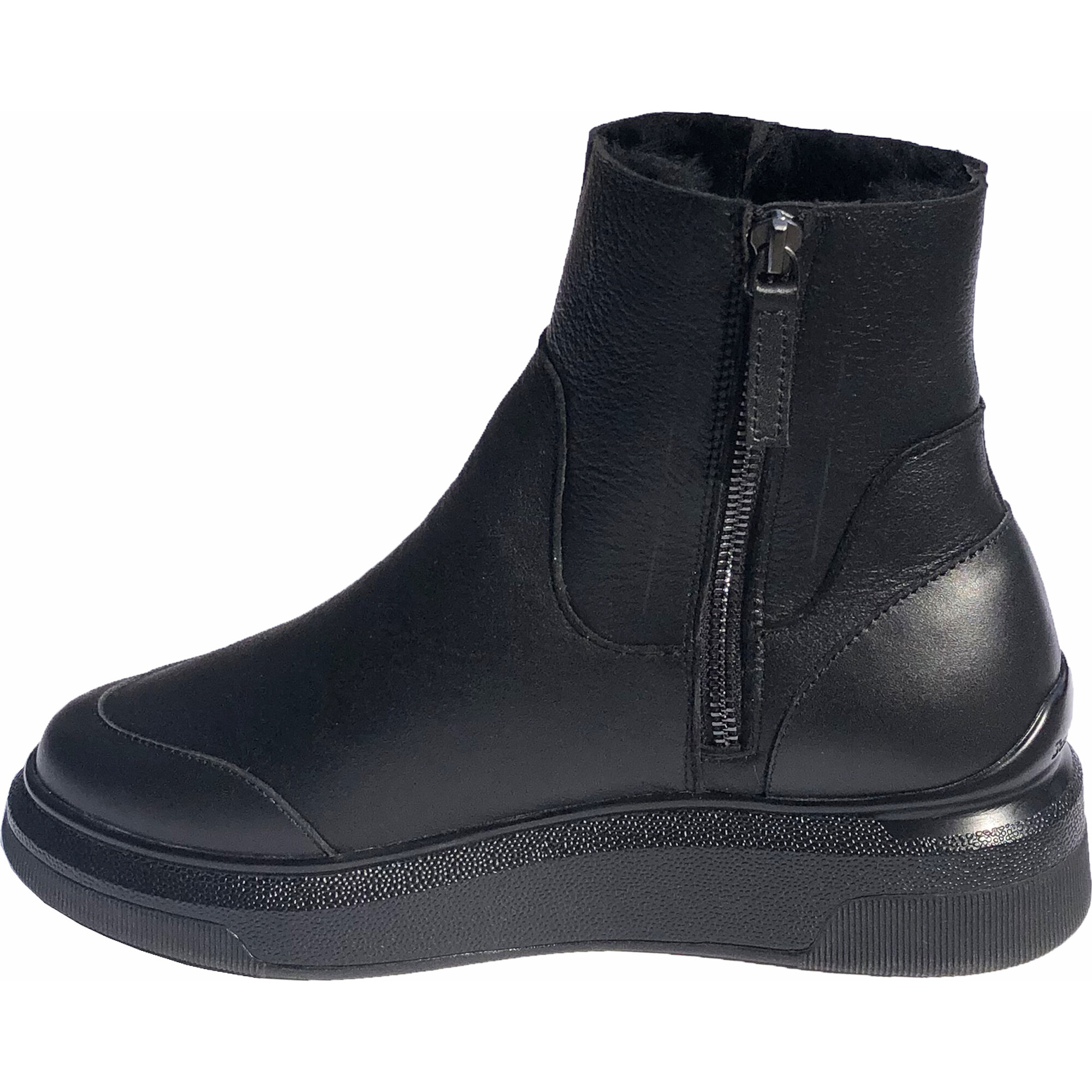 Women's Shearling Pull-On Sneaker Boot, Black - Sneakers - 1