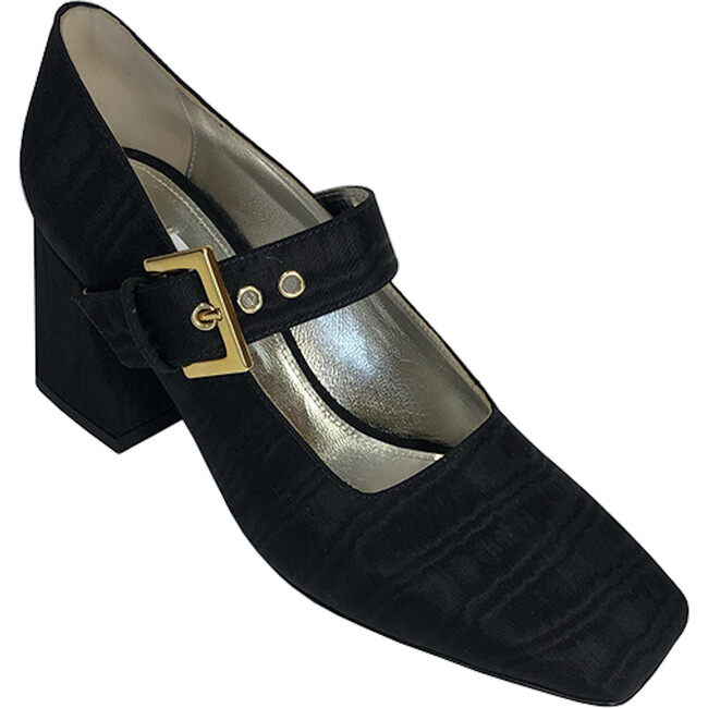 Women's High Closed Square Toe Mary Janes, Black