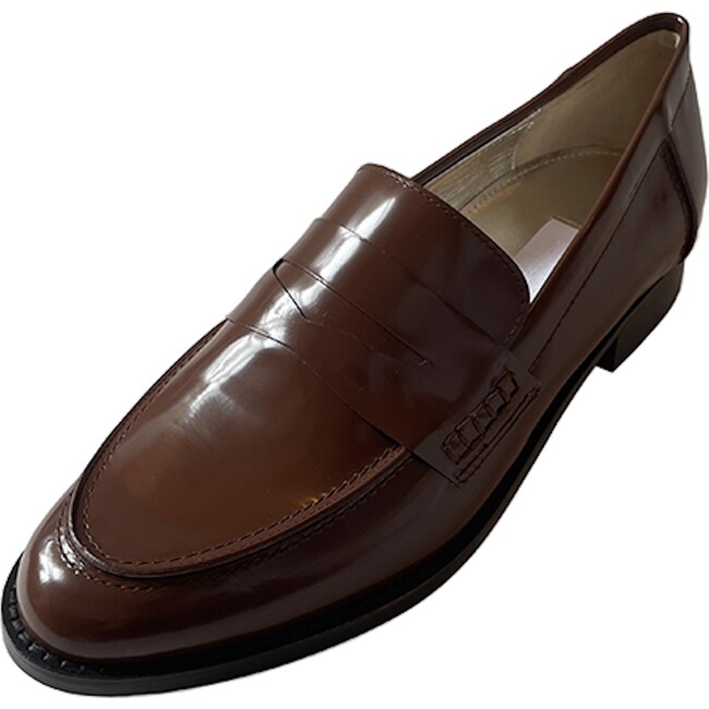 Women's Orczy Loafer With Slotted Saddle, Chestnut
