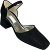 Women's Square Toe Mary Janes With Block Heel, Black - Mary Janes - 1 - thumbnail