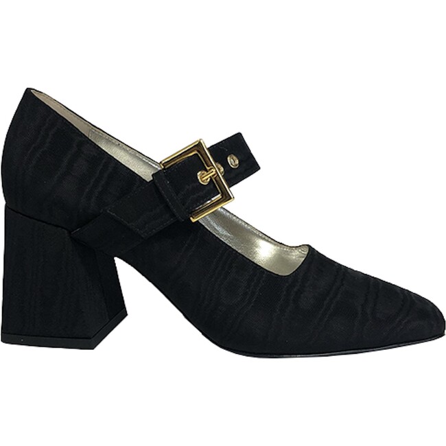 Women's High Closed Square Toe Mary Janes, Black - Mary Janes - 2
