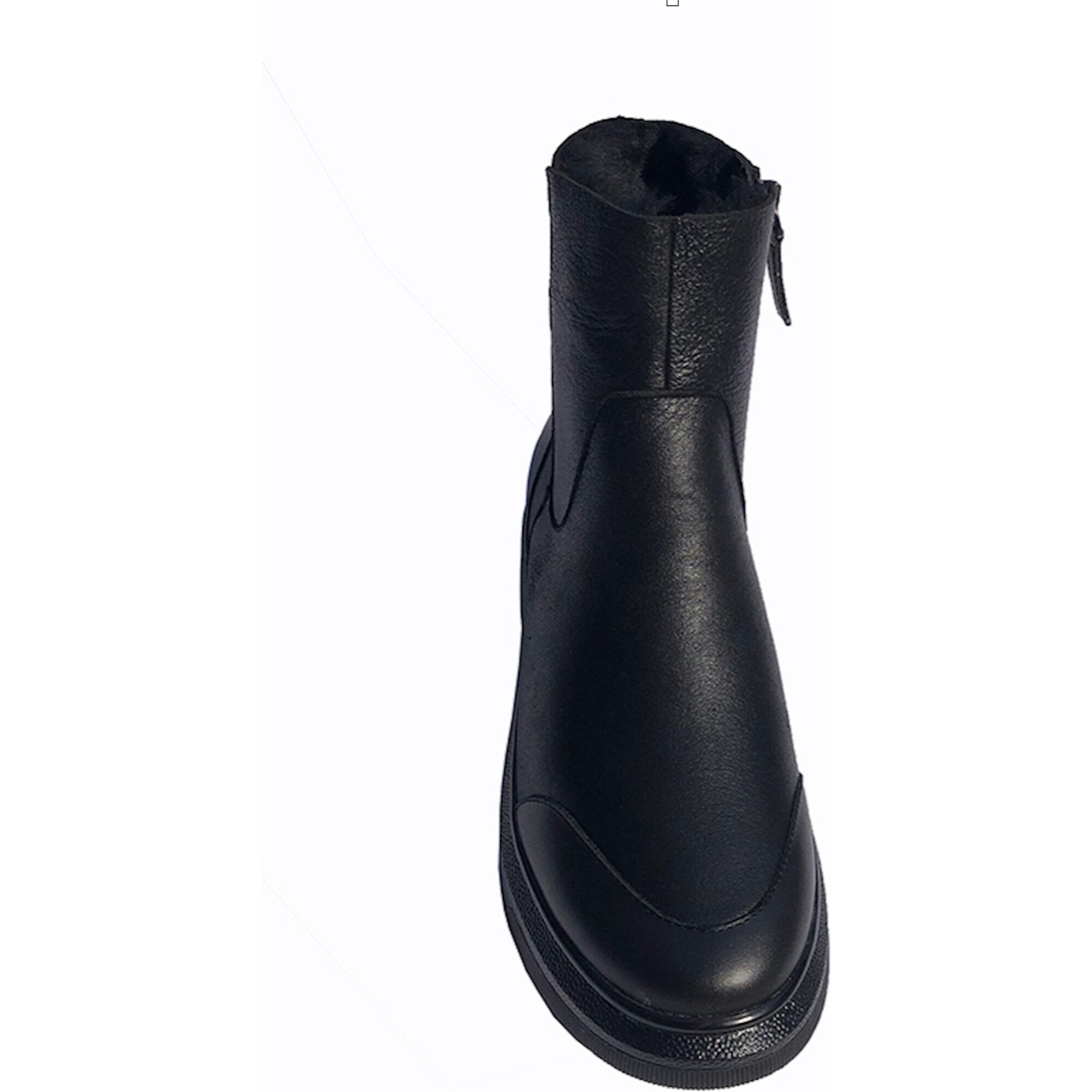 Women's Shearling Pull-On Sneaker Boot, Black - Suzanne Rae Shoes