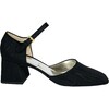 Women's Square Toe Mary Janes With Block Heel, Black - Mary Janes - 2