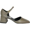 Women's Square Toe Mary Janes With Block Heel, Dove - Mary Janes - 2