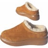 Women's Shearling Clog Slip-On Sneaker, Russet - Sneakers - 2