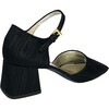 Women's Square Toe Mary Janes With Block Heel, Black - Mary Janes - 3