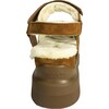 Women's Shearling Velcro Sandal, Russet - Sandals - 4 - thumbnail