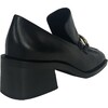Women's Bitone Wide Toe Slip-On Loafer, Black - Loafers - 3