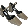 Women's Square Toe Mary Janes With Block Heel, Dove - Mary Janes - 5