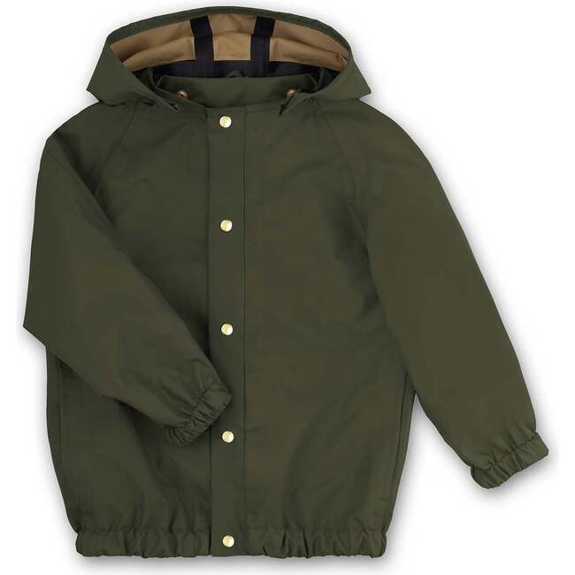 Aviator With Detachable Hood And Elasticated Cuffs, Pine - Jackets - 1
