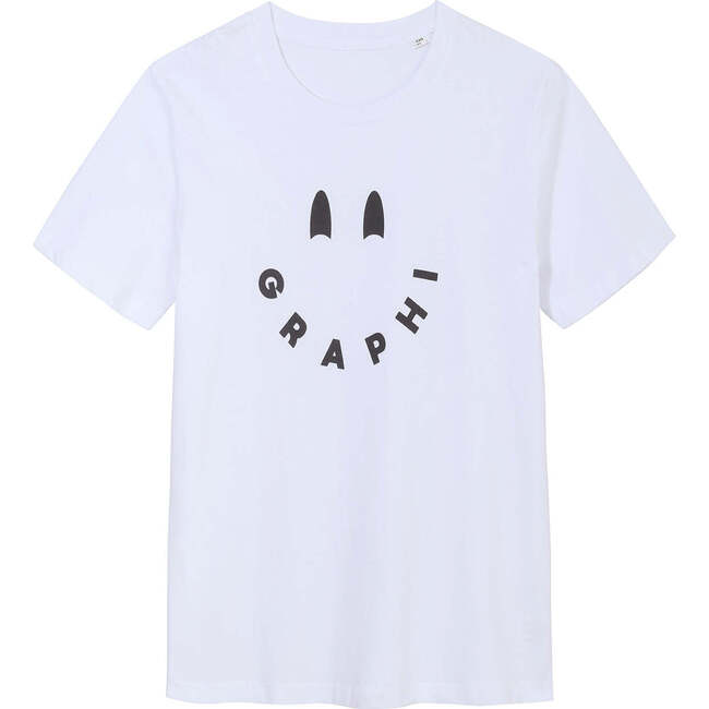 Harry Tee With Smile Logo, White And Black - T-Shirts - 1