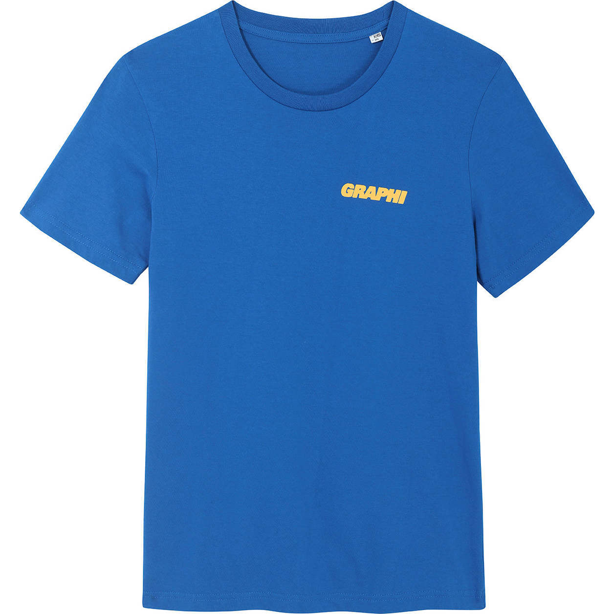 Noah Tee With Logo, Biro Blue And Fluro Orange - T-Shirts - 1