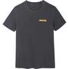 Cassidy Vintage Wash Tee With Logo, Black And Fluro Orange - T-Shirts - 1 - thumbnail