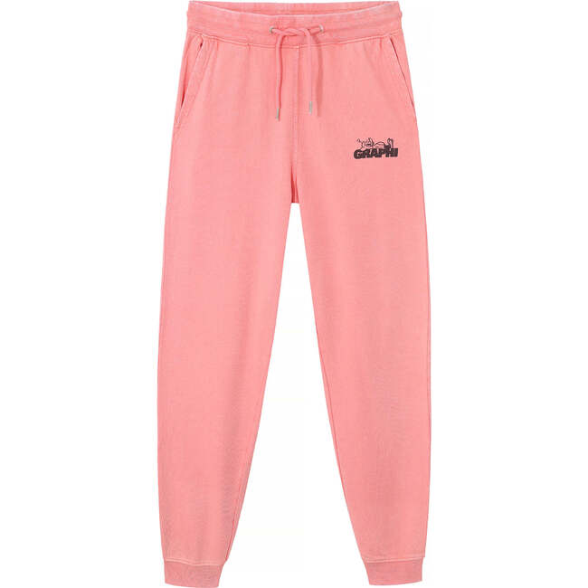 Cora Vintage Wash Joggers, Dusty Coral And Black