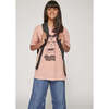 Delphie Friend-Stack Graphic Tee, Dusty Pink And Black - T-Shirts - 2 - thumbnail