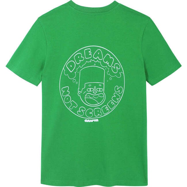 Buddy Dreams Not Screens Graphic Print Tee, Emerald Green - T-Shirts - 3