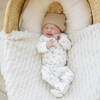Double Knit Scattered Flowers 2-Way Zipper Footie, Cream - Bodysuits - 5