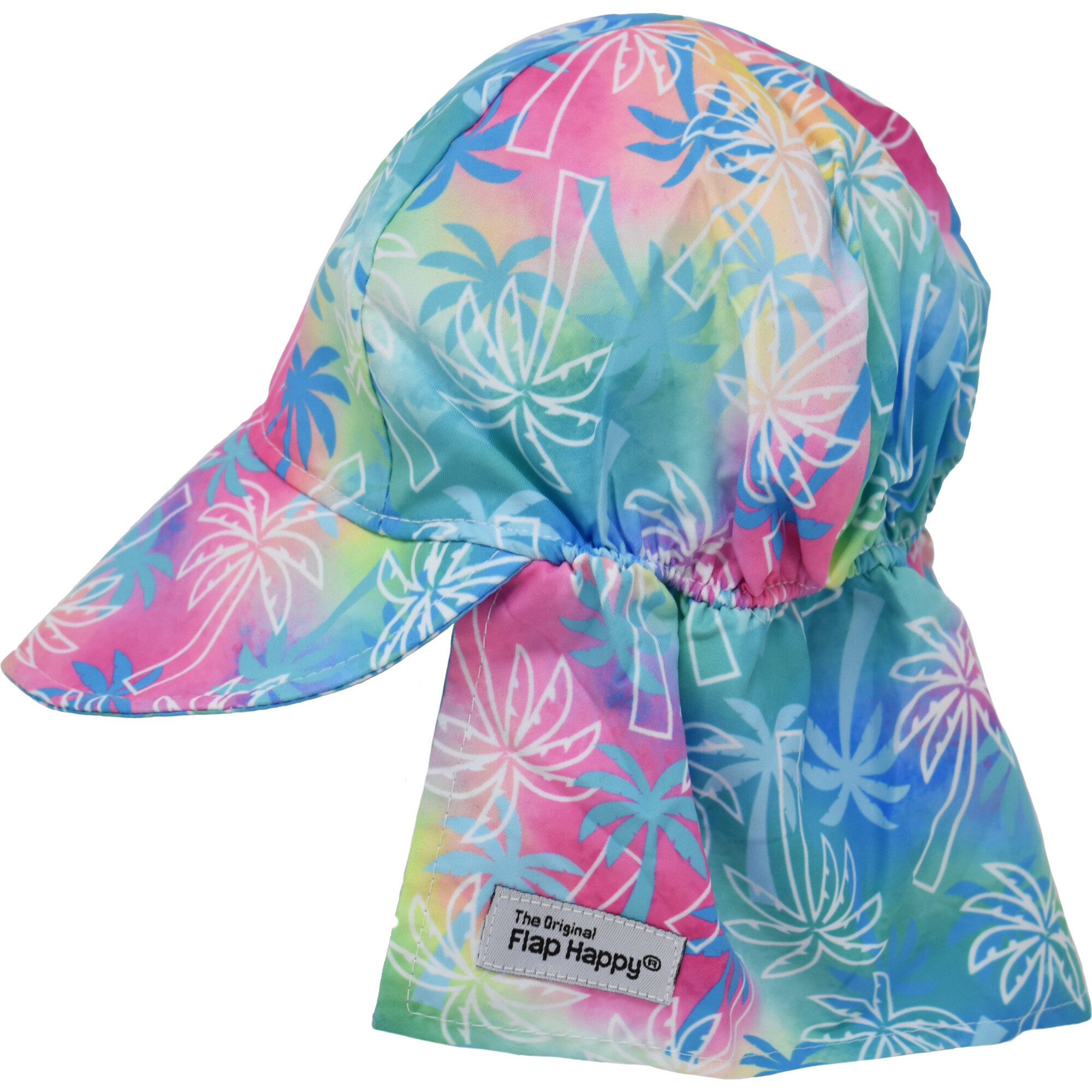 UPF 50+ Original Flap Hat, Palm Paradise Blue - Sun Hats - 1