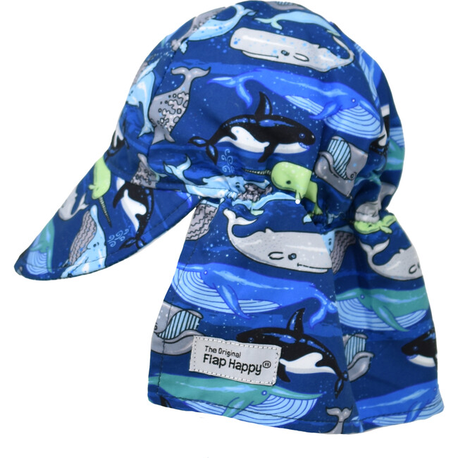 UPF 50+ Original Flap Hat, Whale Wonder